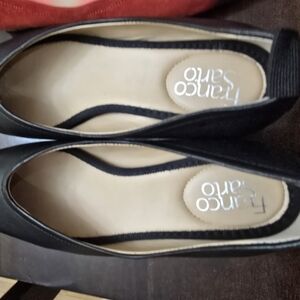 Franco Sarto Black Flats Classic Slip-On Loafers